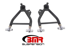 Ford Mustang Control Arms - Front - BMR Suspension - Lower A-Arm (Coilover Only) w/ Adjustable Rod End and STD. Ball Joint - Black Hammertone - `94-`04
